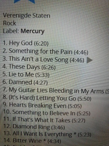 Tracks mm cd bon jovi   these days   0731452824820