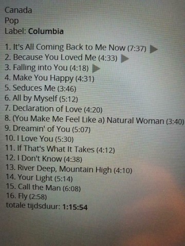 Tracks mm cd celine dion   falling into you   5099748379221