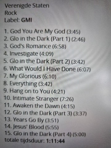 Tracks mm cd delirious   glo   5033910001923