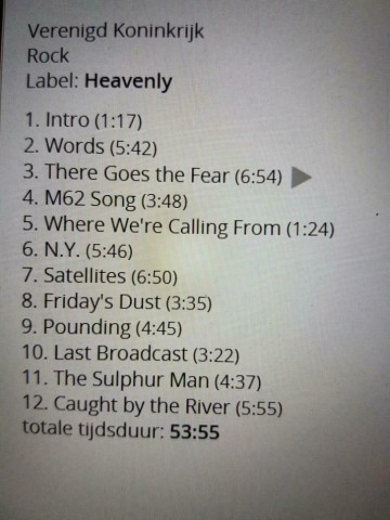 Tracks mm cd doves   the last broadcast   0724381223222