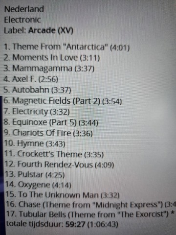 Tracks mm cd ed starink   synthesizer greatest volume 1   cd 01 3810 61