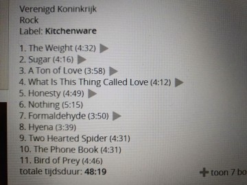 Tracks mm cd editors   the weight of your love   5414939418822