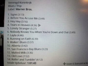 Tracks mm cd eric clapton   unplugged   0093624502425