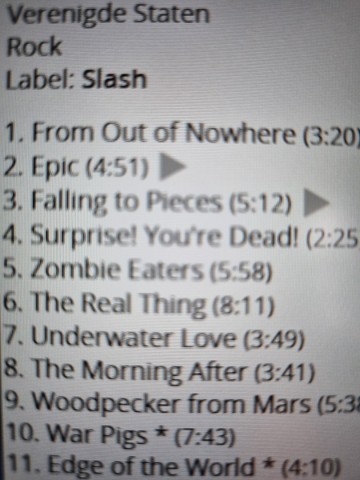 Tracks mm cd faith no more   the real thing   0639842820424