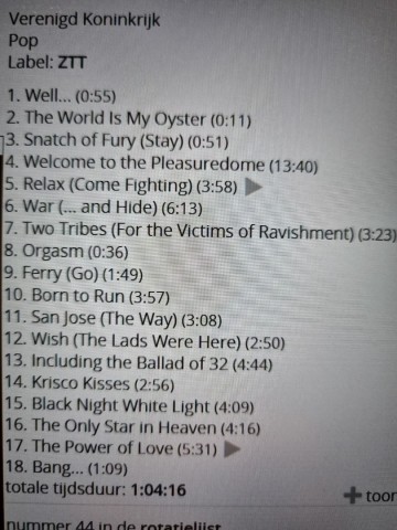 Tracks mm cd frankie goes to hollywood   welcome to the pleasuredome   4007196101951