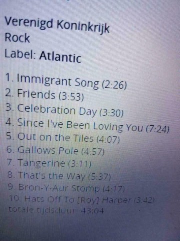 Tracks mm cd led zeppelin   led zeppelin iii   0081227964511