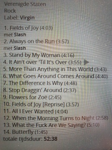 Tracks mm cd lenny kravitz   mama said   0077778620921 0