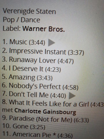 Tracks mm cd madonna   music   0093624786528