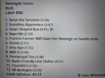 Tracks mm cd nirvana   in utero   0720642453629