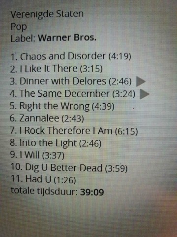 Tracks mm cd prince   chaos and disorder   0190759182826