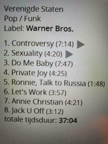 Tracks mm cd prince   controversy   0075992360128