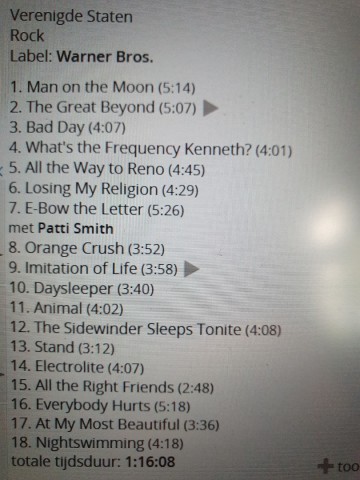 Tracks mm cd rem   in time  the best of rem 1988 2003   0093624838128