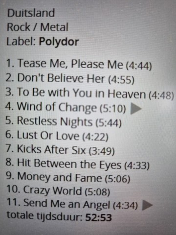 Tracks mm cd scorpions   crazy world   0042284690829