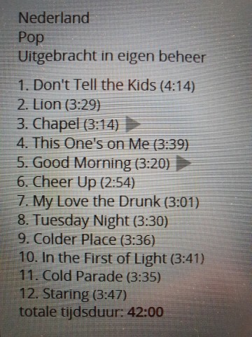 Tracks mm cd sir james   my love the drunk   8714835105626