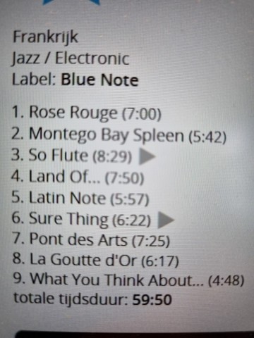 Tracks mm cd st germain   tourist   0724352620128