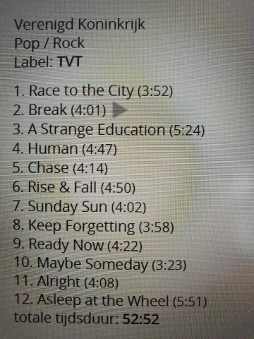 Tracks mm cd the cinematics   a strange education   0016581609020