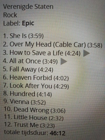 Tracks mm cd the fray   how to save a life   0828768614327