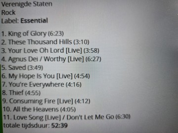 Tracks mm cd third day   offerings  a worship album   8713542004208