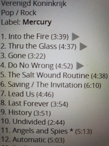 Tracks mm cd thirteen senses   the invitation   0602498669105