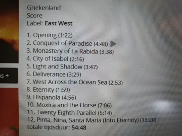 Tracks mm cd vangelis   1492  conquest of paradise   0745099101428