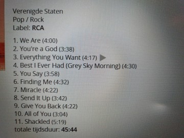 Tracks mm cd vertical horizon   everything you want   0078636781822