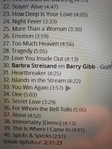 Tracks mm cd2 2cd bee gees   their greatest hits  the record   0731458944621